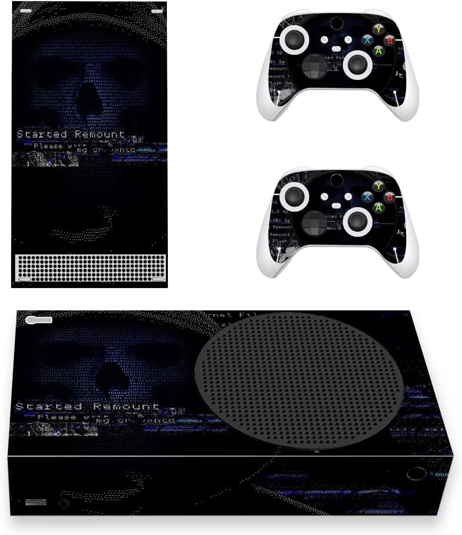 PlayVital Skull Hacker Custom Vinyl Skins for Xbox Series S, Wrap Decal