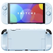 PlayVital Solid Color Case for Nintendo Switch 2 - Dockable Hard Shell Cover w/ Foldable Stand & Thumb Grips - Heaven Blue