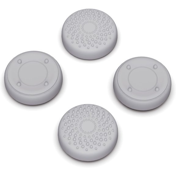 PlayVital Thumb Grip Caps for Steam Deck LCD & OLED, Silicone Thumbsticks Grips Joystick Caps for Steam Deck Accessories - Fleeting Gray Raised Dots & Studded Design