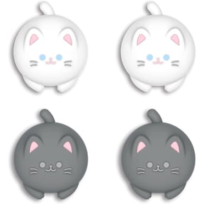 PlayVital Thumb Grips for Nintendo Switch 2 , Kawaii Silicone Joystick Caps for Joycon 2 (4 Pack) - Cutie Kitty