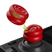 PlayVital Thumb Grips for Steam Deck OLED & LCD, 4-Pack Anti-Slip Joystick Caps with Cushion Texture, Height-Boost Design - Passion Red
