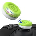 thumbnail image 1 of PlayVital Thumbs Cushion Caps Thumb Grips for ps5, for ps4, Thumbstick Grip Cover for Xbox Series X/S, for Xbox One, Elite Series 2, for Switch Pro Controller - Bright Green & Robot White, 1 of 7