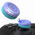 thumbnail image 1 of PlayVital Thumbs Cushion Caps Thumb Grips for ps5, for ps4, Thumbstick Grip Cover for Xbox Series X/S,for Xbox One, Elite Series 2, for Switch Pro Controller - Light Purple & Aqua Blue, 1 of 7