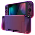 thumbnail image 1 of PlayVital Upgraded Dockable Case Grip Cover for Nintendo Switch, Ergonomic Protective Case for Nintendo Switch, Separable Protector Hard Shell for Joycon - Clear Atomic Purple Rose Red, 1 of 9
