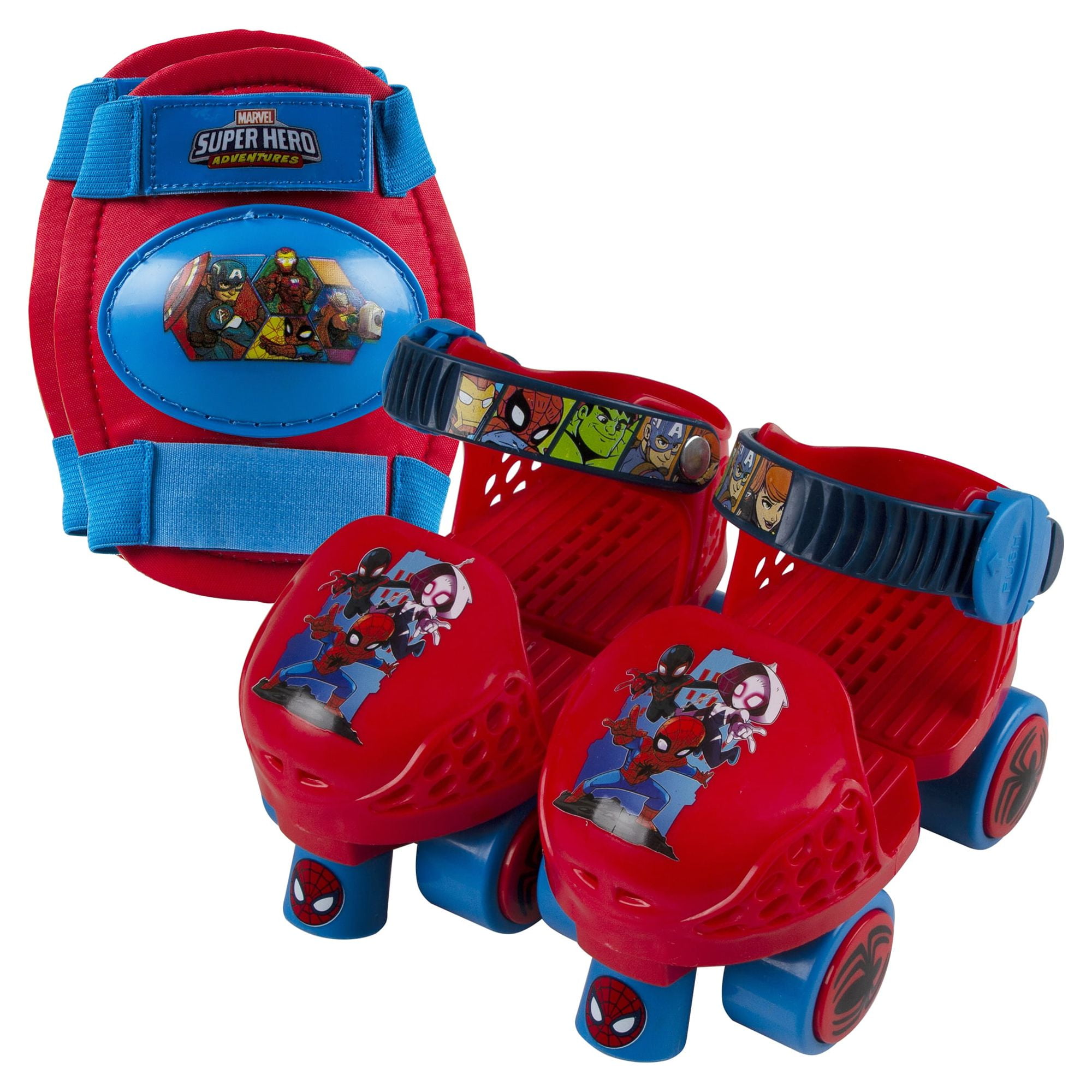 PlayWheels Kids Roller skate Junior Size 6-12 with Knee Pads