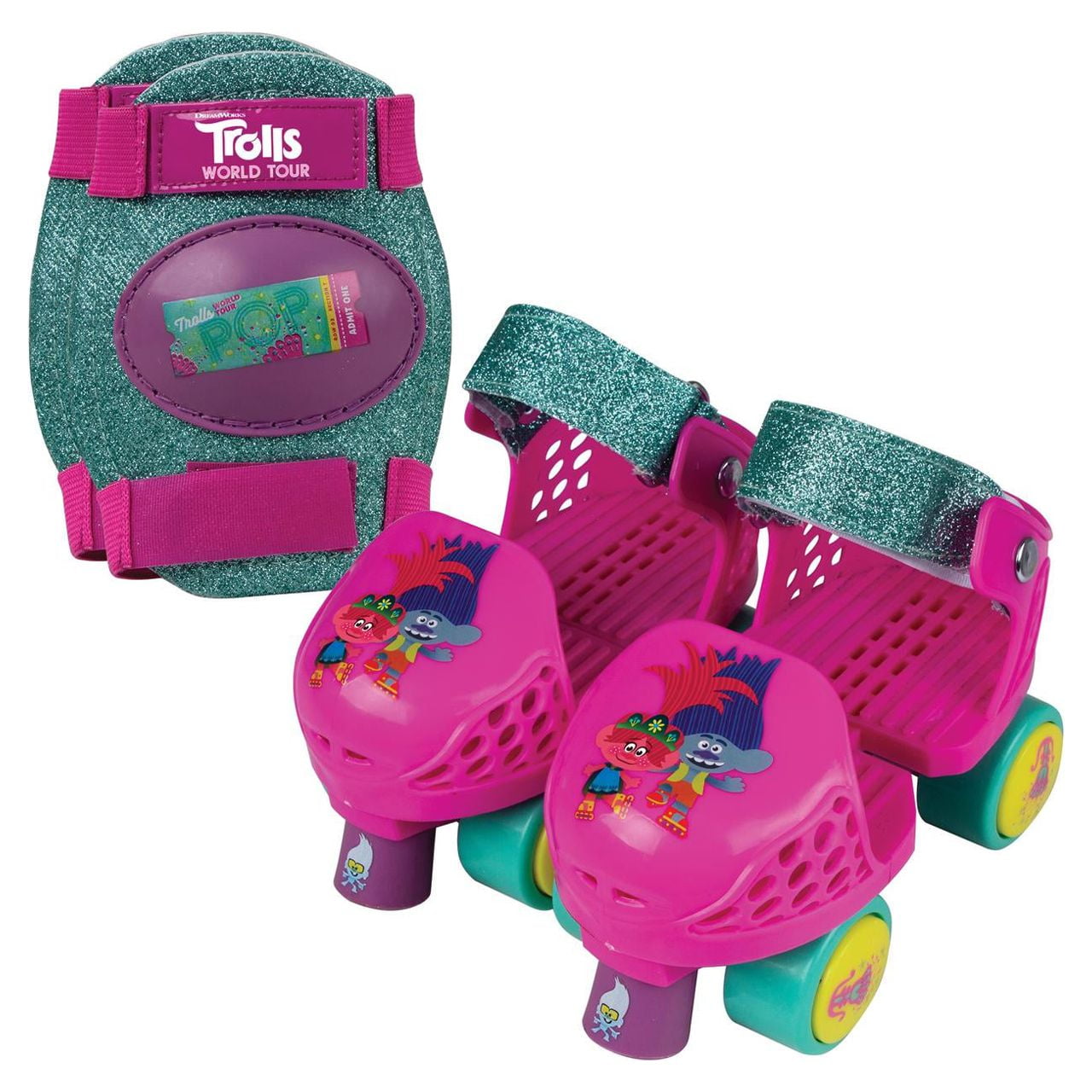 PlayWheels Kids Roller skate Junior Size 6-12 with Knee Pads