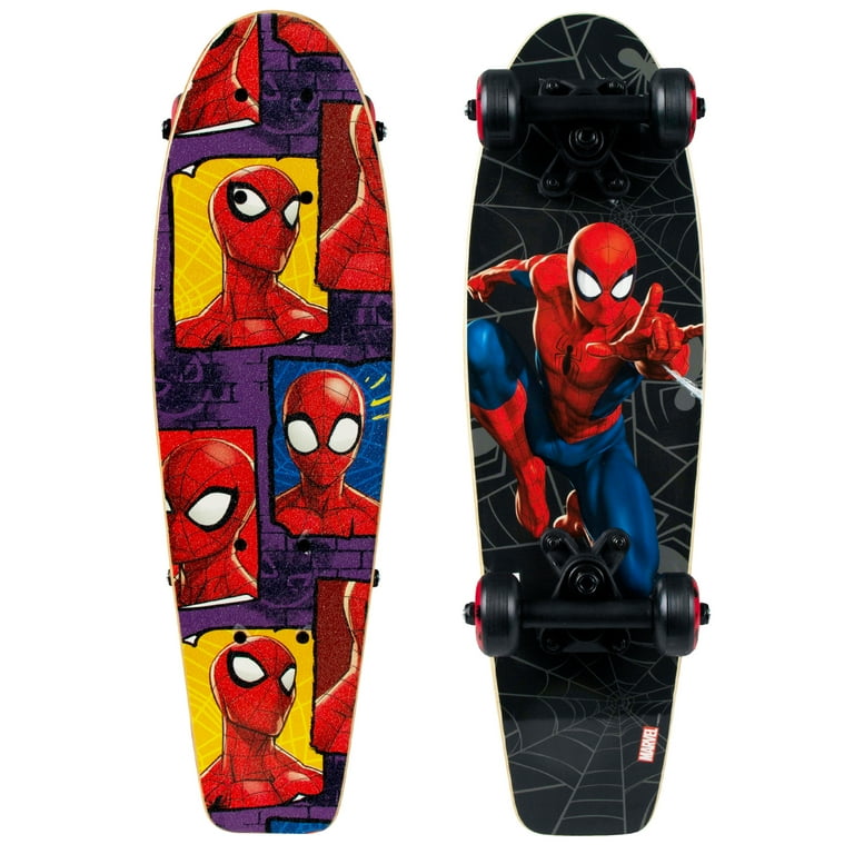 スパイダーマン スケートボード PlayWheels Spider-Man 21 Skateboard - 9-Ply Maple Deck Kids