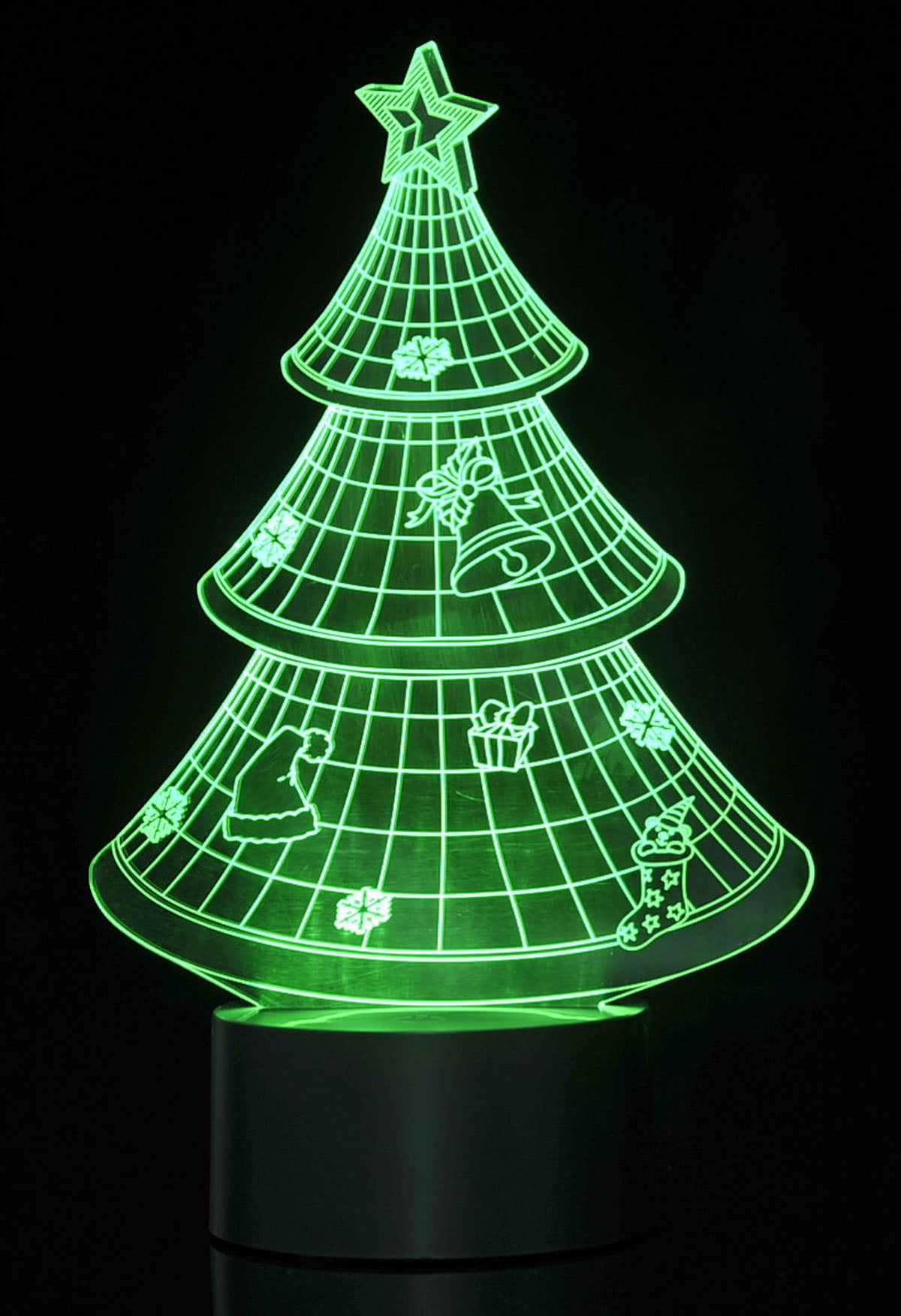 PlayWorld Board No More! 3D Christmas Tree Laser Cut Precision LED Lights