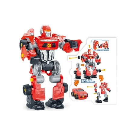 PlayWorld Futuristic Revolution 3-in-1 Take-A-Part Futuristic being Toy Playset - Red