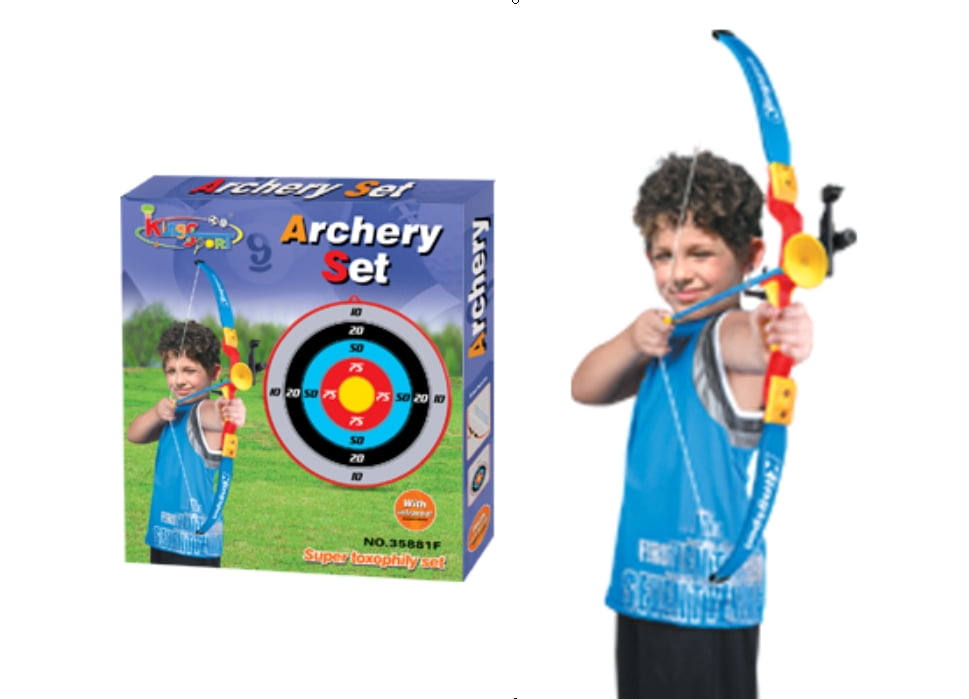 PlayWorld Giddyup! Buck's Toy Archery Bow And Arrow Set for Kids With Suction Cup Arrows And Target - Multicolor