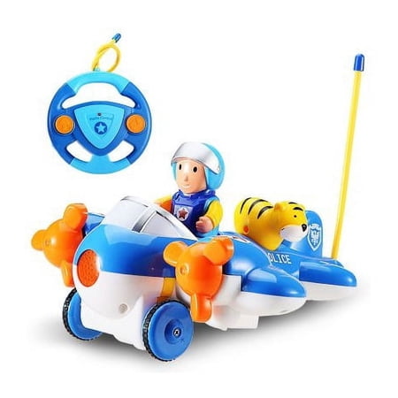 PlayWorld Gobbles of Giggles Cartoon RC Airplane for Kids - Blue