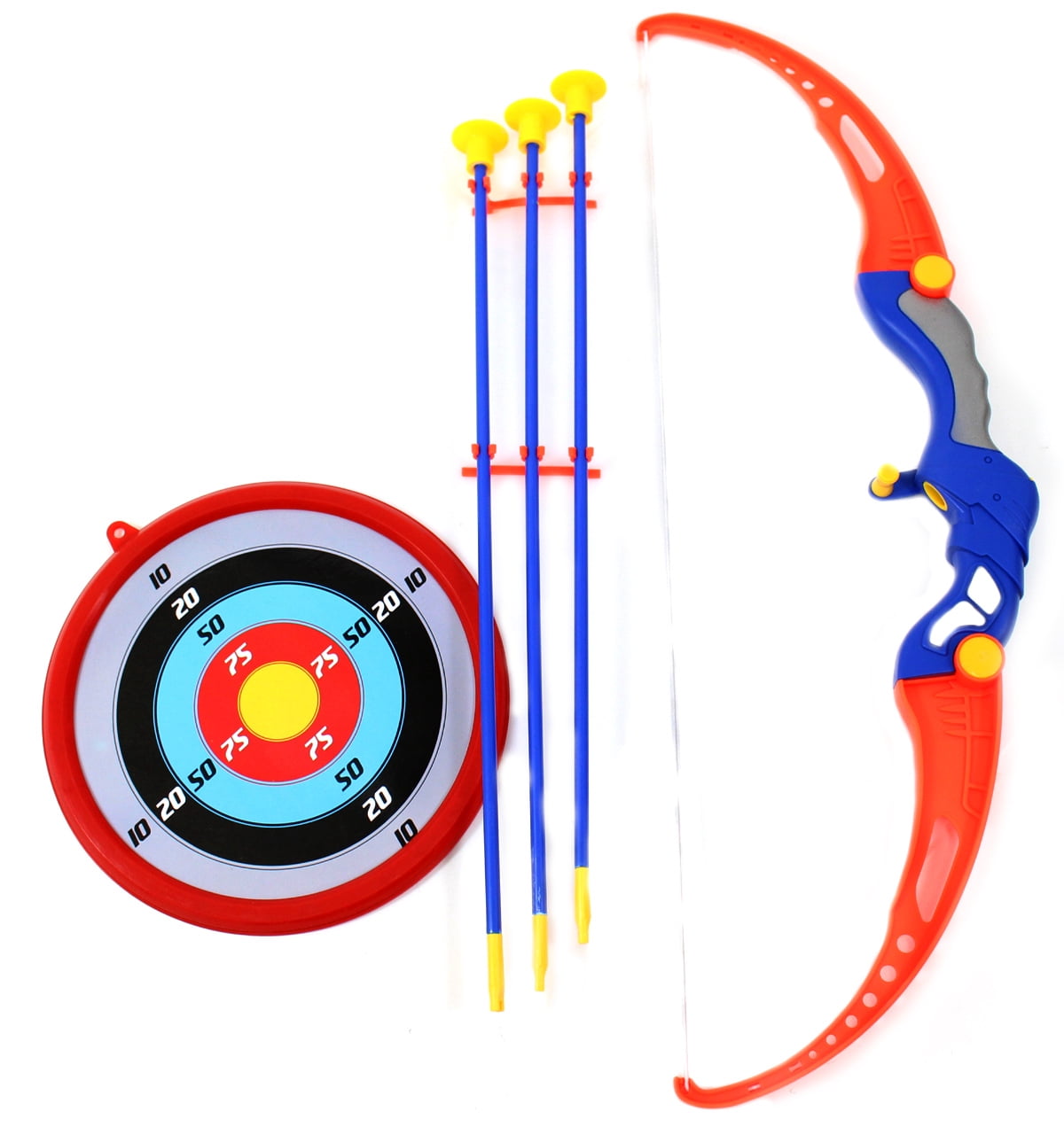 PlayWorld Kings Sport Toy Archery Bow And Arrow Set for Kids With Arrows, Target, And Quiver