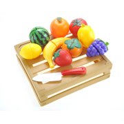 PlayWorld Kitchen Connection Kitchen Cutting Fruits Crate Pretend Food Playset