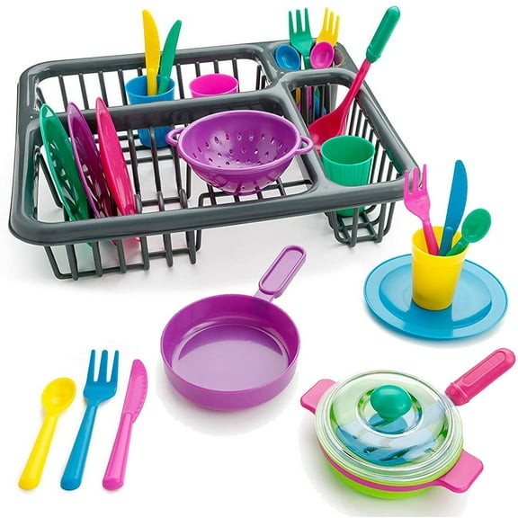 PlayWorld Kitchen Connections Tableware Set - Mixed Colors
