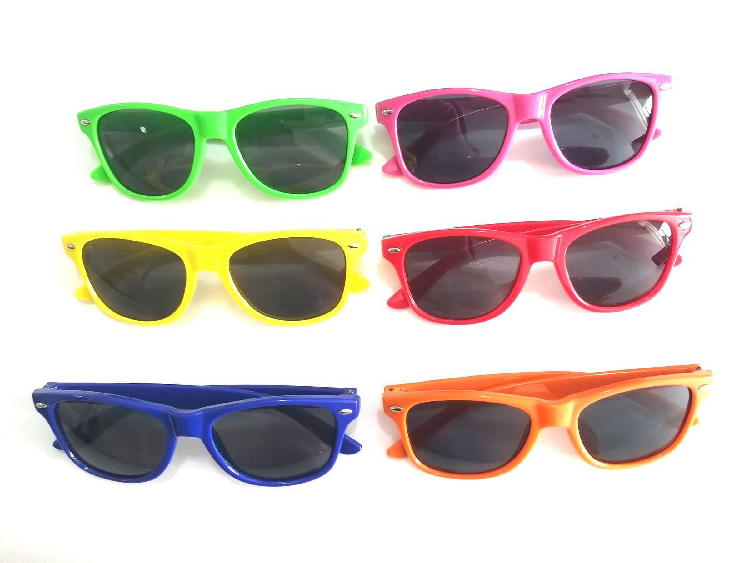 PlayWorld NeonWonder 24 pc Neon Kids Sunglasses Assorted Party Pack -  Multicolor 