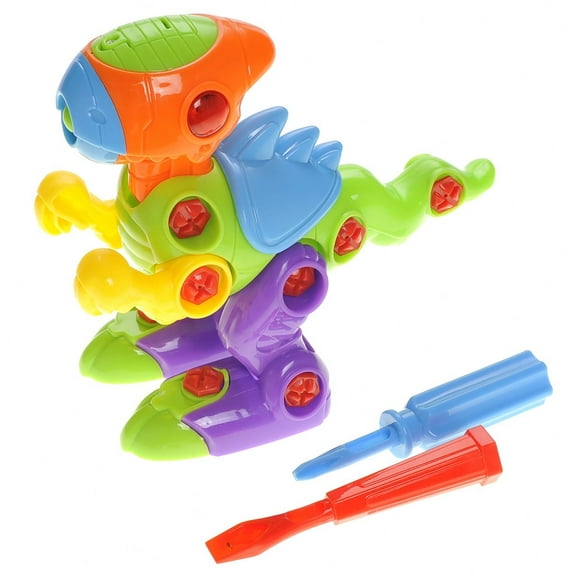 PlayWorld Prehistoric Past Dinosaur DIY Take Apart Builder Toy With Lights And Sounds - Multicolor