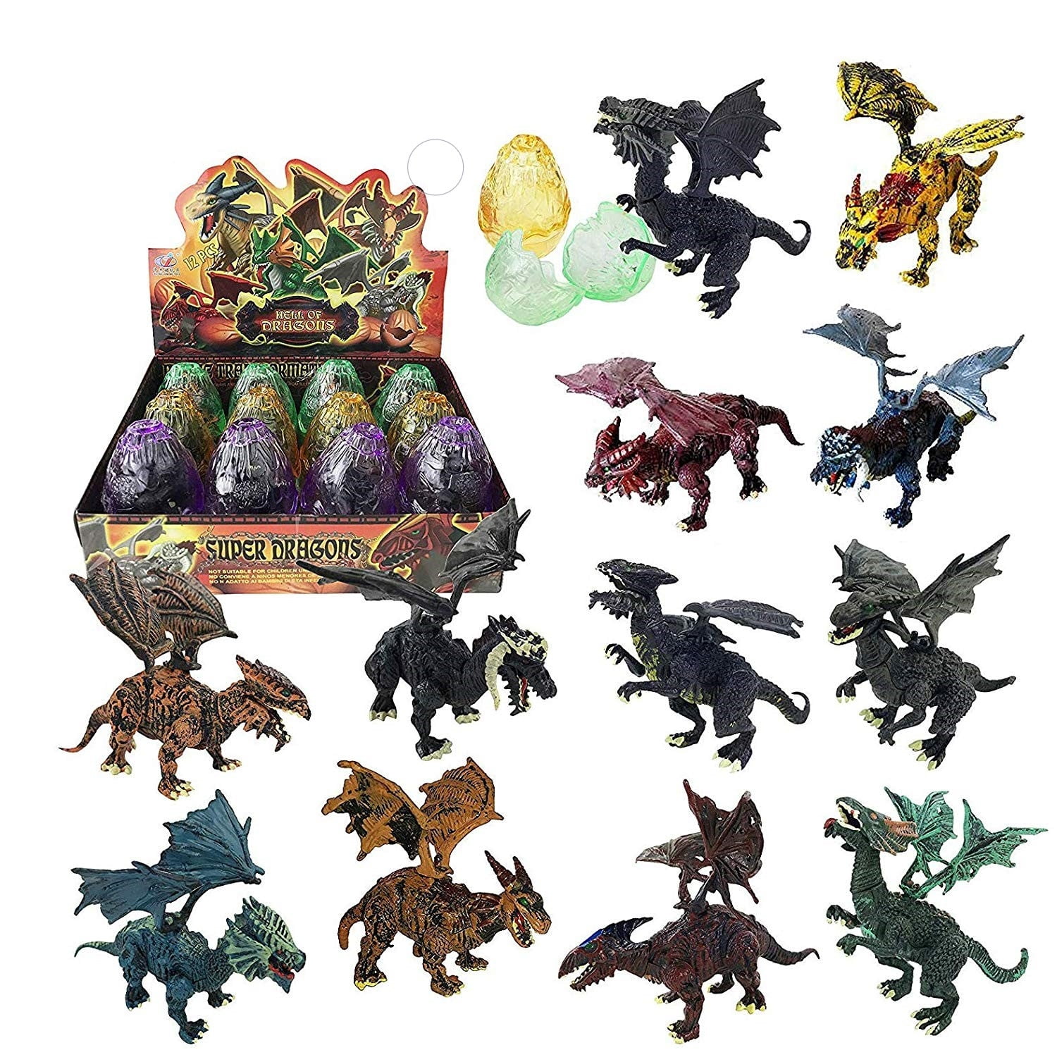 Prehistoric Past Dragon Figurine Puzzles in Jurassic Eggs - 12