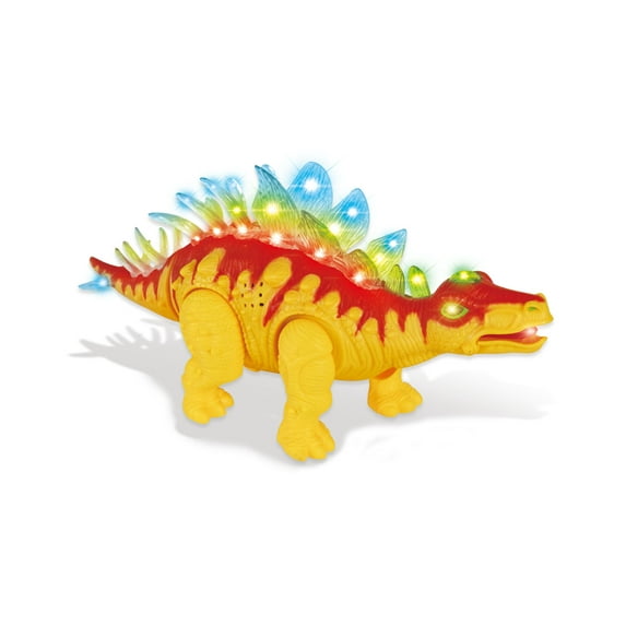 PlayWorld Prehistoric Past Stegosaurus Dinosaur With Lights And Sounds - Orange
