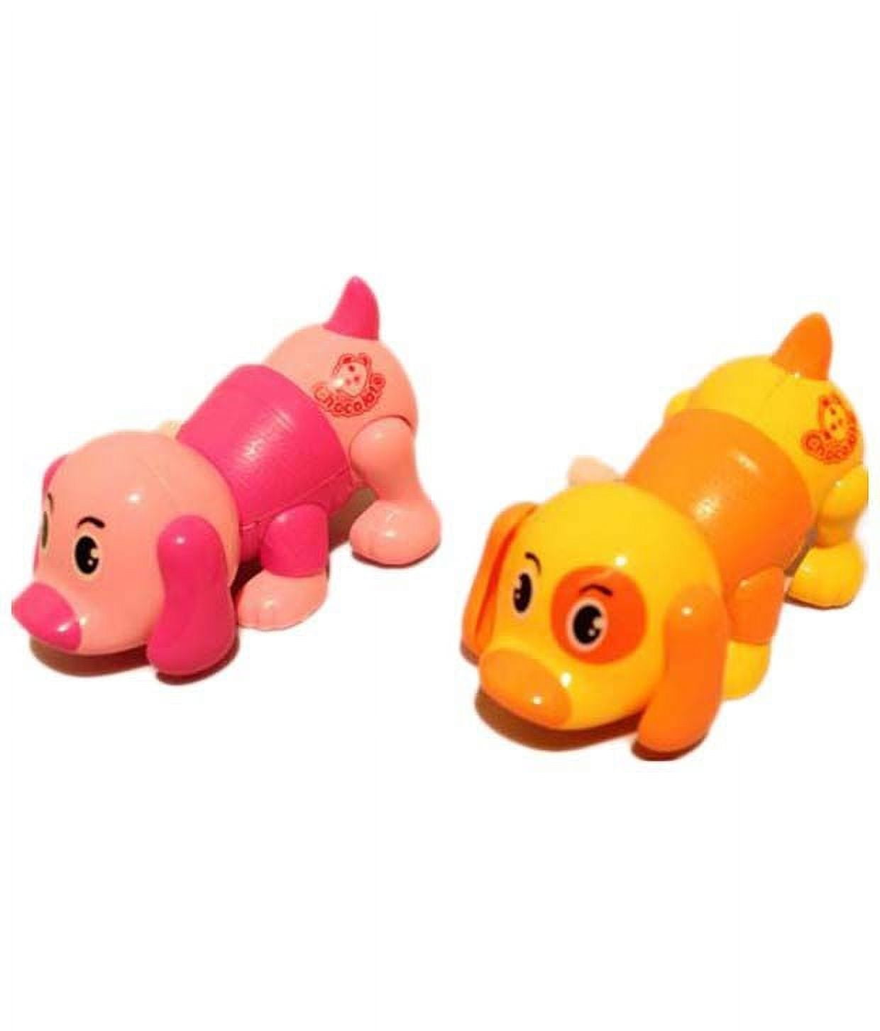 PlayWorld Puppy Pals Set Of 12 Wind Up Colorful Dogs