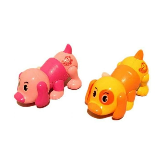 PlayWorld Puppy Pals Set Of 12 Wind Up Colorful Dogs