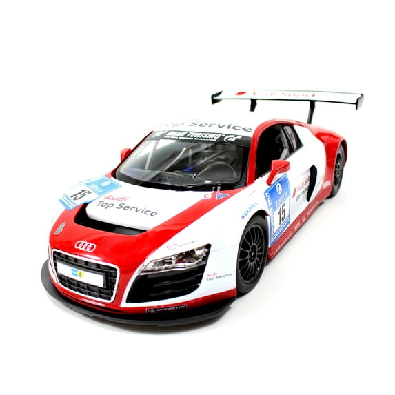 PlayWorld Ready! Set! Race! 1:14 RC Remote Control Audi R8 LMS Performance Model with LED Lights - Red