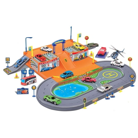 PlayWorld Ready! Set! Race! Parking Garage Diecast Racing Playset