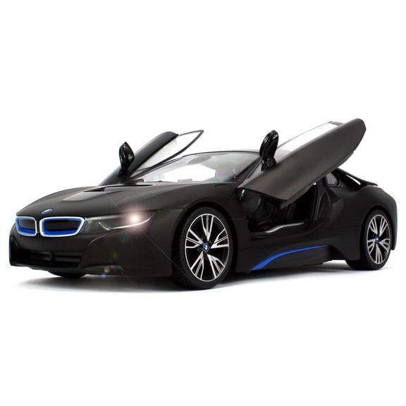 PlayWorld Speed Racers 1:14 RC BMW i8 Authentic w/Open Doors RC Car Black