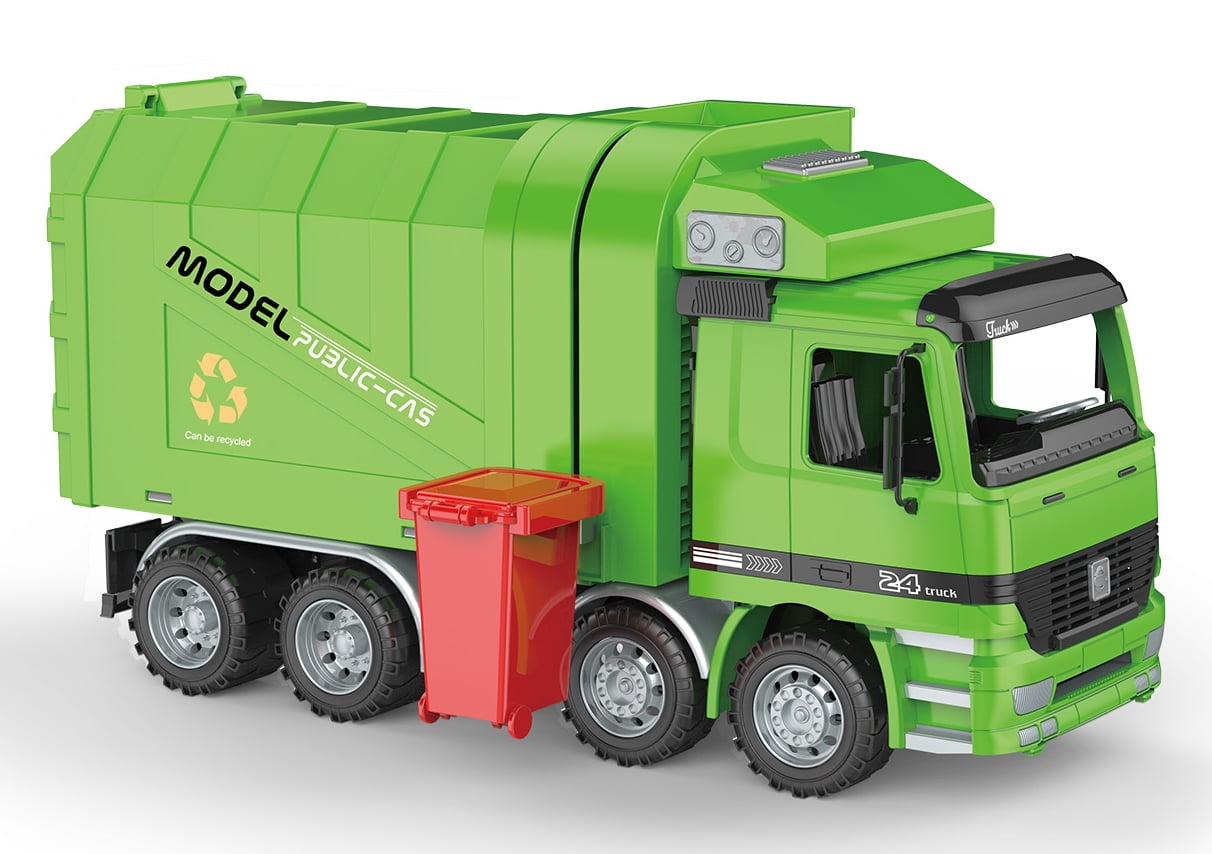 PlayWorld Toolbench Time! 14" Friction Powered Recycling Garbage Truck