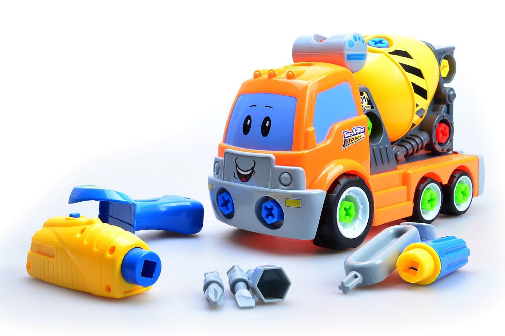 PlayWorld Toolbench Time! Take Apart Build Your Own Cement Mixer Truck