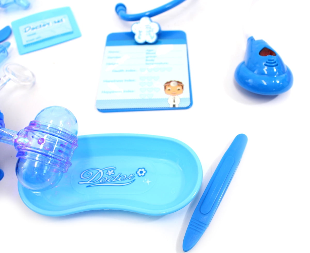 PlayWorld What's Up Doc? Medical Box Doctor Nurse Medical Kit Playset - Blue
