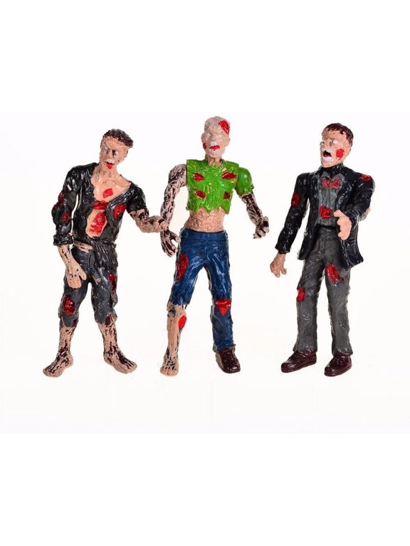 PlayWorld Zombie Action Figures With Movable Joins (Pack of 6)