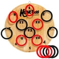 PlayZap Hook Game Ring Toss for Adults & Kids, Wooden Board Dart Wall Game, Outdoor Indoor Games