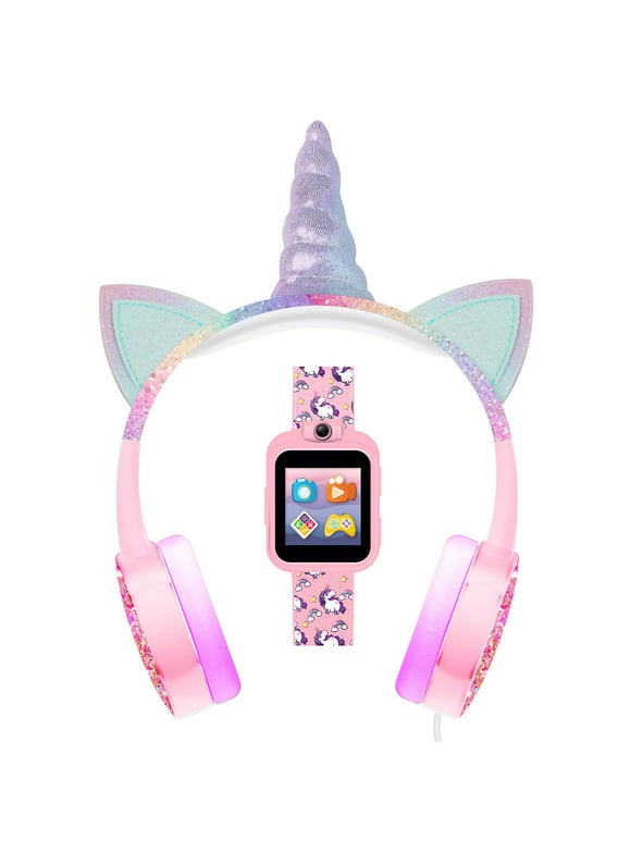 PlayZoom 2 Girls Headphones & Smartwatch Set - Tie Dye Unicorn Print
