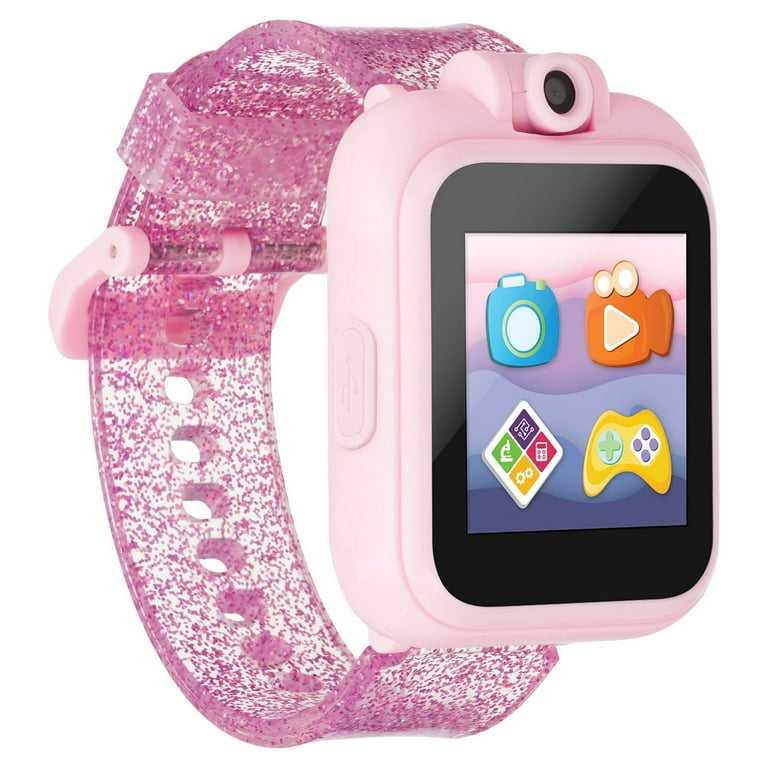 PlayZoom 2 Girls Smart Watch Clear with Pink Glitter Walmart