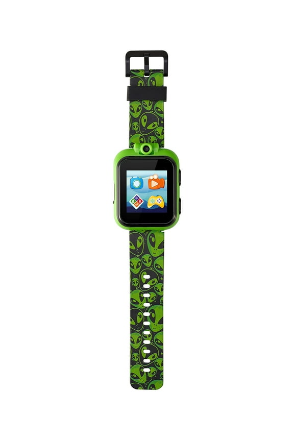 2 Kids Boys Black/Green Alien Smartwatch & Earbuds Set
