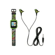PlayZoom 2 Kids Boys Green Dinosaur Smartwatch & Earbuds Set