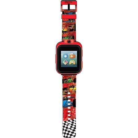 PlayZoom 2 Kids Smartwatch - Video Camera Selfies STEM Gift for Kids (Racing Cars Print in Black)