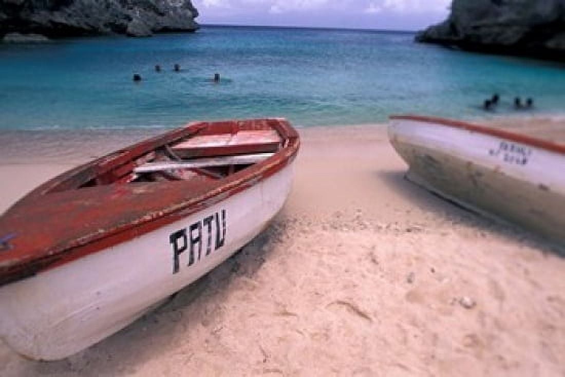 Playa Lagun Curacao Caribbean Canvas Art - Michele Westmorland DanitaDelimont (27 x 18)