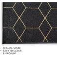 thumbnail image 1 of Playa Rug Custom Size Hexagon Design Black&Gold,Blue Color Non-Slip Rubber Backing-26 Inch WidexYour Choice of Length Runner Rug 39 Feet - Black Gold, 1 of 5