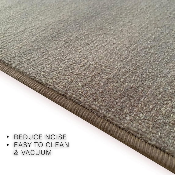 Playa Rug Custom Size Solid Design Beige,Brown,Red Color Non-Slip Rubber Backing- 26 Inch Wide x Your Choice of Length Runner Rug 9 Feet - Beige