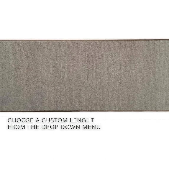 Playa Rug Custom Size Solid Design Beige,Brown,Red  Color Non-Slip Rubber Backing- 31 Inch Wide x Your Choice of Length Runner Rug 12 Feet - Beige