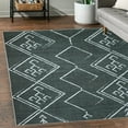 thumbnail image 1 of Playa Rug Machine Washable Area Rug With Non Slip Backing - Stain Resistant - Eco Friendly - Family and Pet Friendly - Aspen Tribal Moroccan Bohemian Green&Creme Design 4'x6', 1 of 7