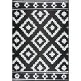 thumbnail image 1 of Playa Rug Milan Lightweight Reversible Recycled Plastic Outdoor Floor Mat/Rug Black&White 8'x10' 8' x 10', 1 of 5