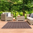thumbnail image 1 of Playa Rug Reversible Indoor/Outdoor 100% Recycled Plastic Floor Mat/Rug - Weather, Water, Stain, Fade and UV Resistant - Amsterdam- Brown & Creme (6'x9'), 1 of 6