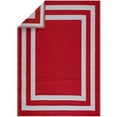 thumbnail image 1 of Playa Rug Paris Lightweight Reversible Recycled Plastic Outdoor Floor Mat/Rug Red&White 8'x10' 8' x 10', 1 of 5