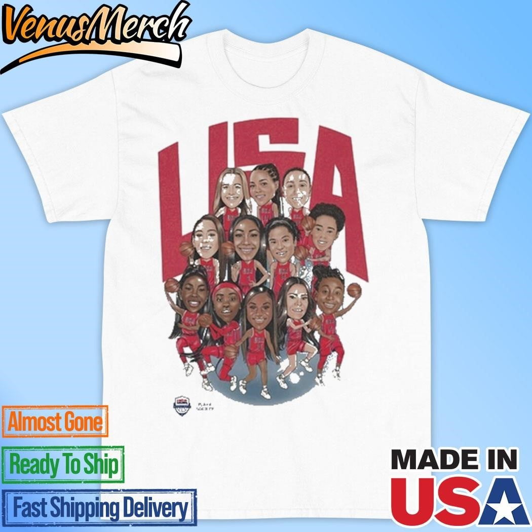 Playa Society 2024 Usa Basketball Roster Tshirt
