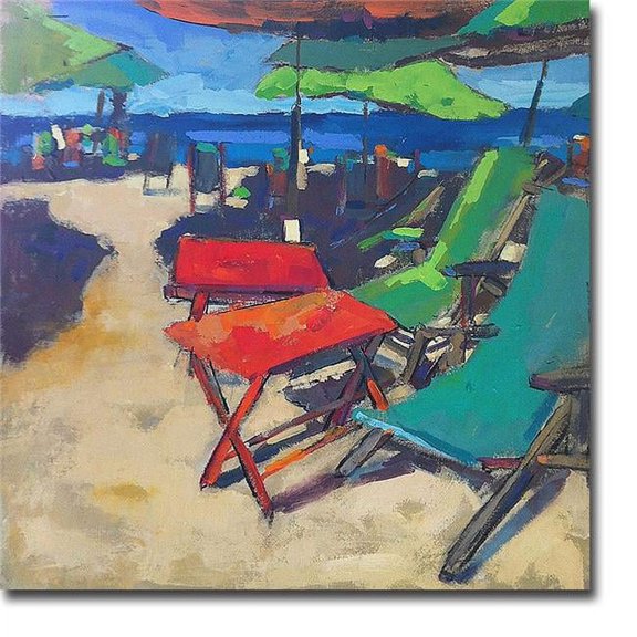 Playa by Page Pearson Railsback Premium Gallery-Wrapped Canvas Giclee Art - Ready-to-Hang, 30 x 30 x 1.5 in.