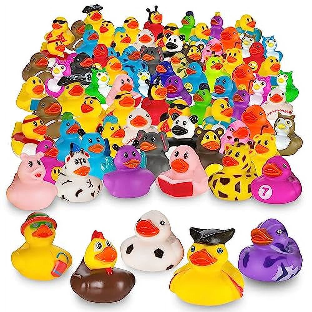 Pack of 5 LightUp Rubber Duckies Illuminating Color Changing Rubber