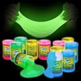 thumbnail image 1 of Playbees Glow in The Dark Slime - 12 Pack - Neon Blue, Green, Pink, Yellow Colors - Glowing Slime Kit for Kids - Party Favors, Goody Bag Fillers, 1 of 7