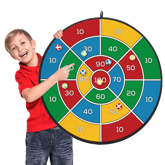 Playbees Large Dart Board for Kids 29 Inches with Sticky Balls